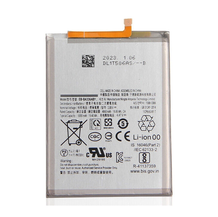 Batterie de remplacement pour Samsung Galaxy A53 5G (A536) / A33 5G (A336), EB-BA336ABY Batterie de remplacement pour Samsung Galaxy A53 5G (A536) / A33 5G (A336), EB-BA336ABY